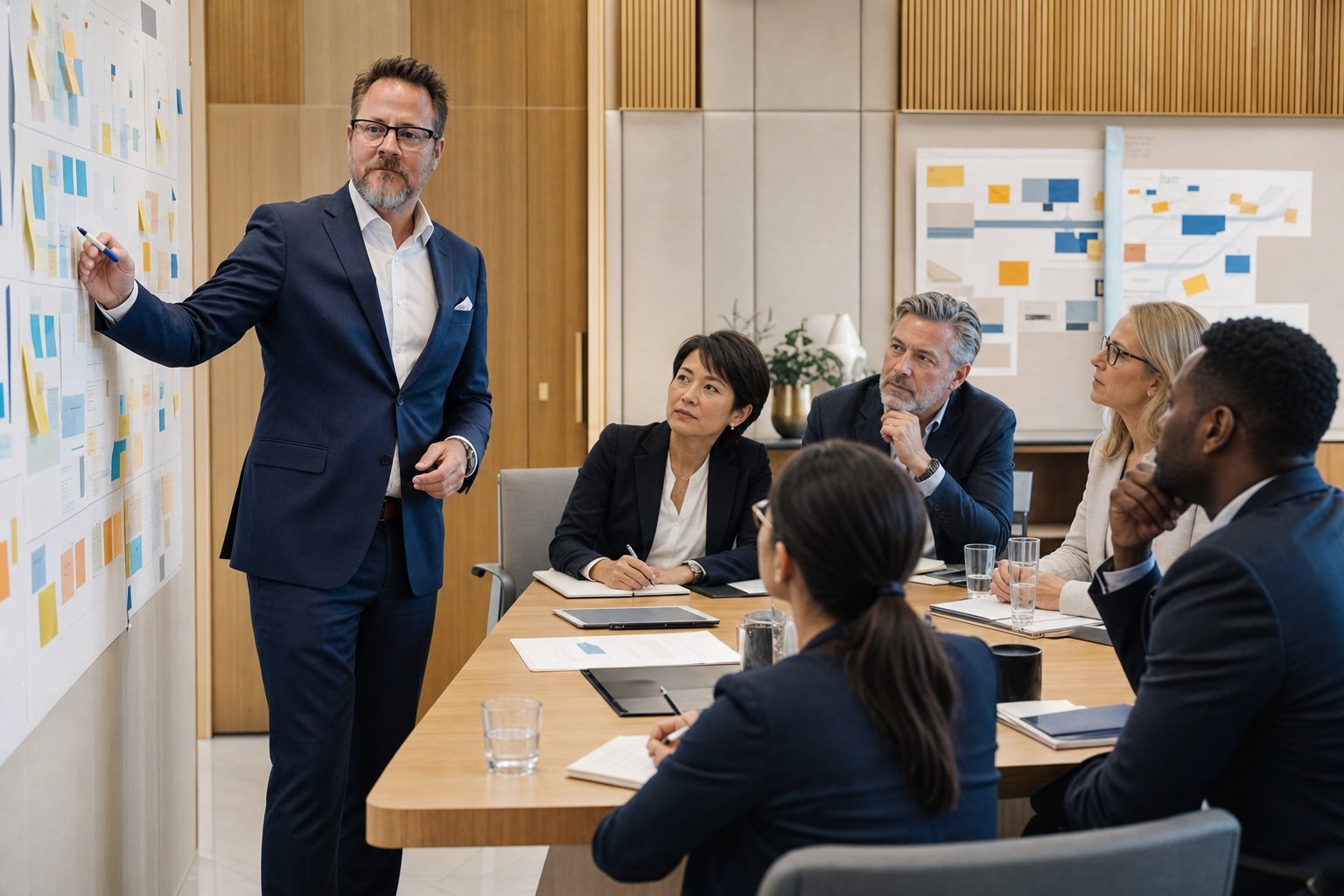David Stott facilitating an enterprise transformation workshop with senior leaders